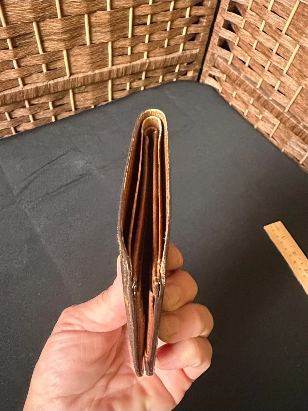 Louis Vuitton Brown & Gold Monogram Bifold Wallet